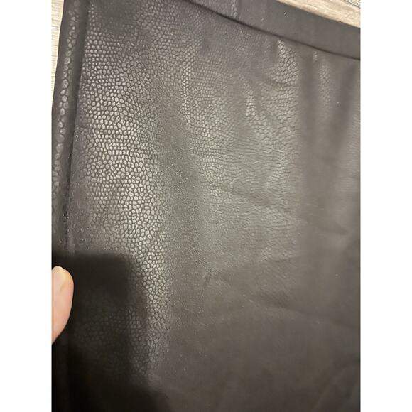 Saks Fifth Avenue 5/48 Womens Vegan Leather Pencil Skirt Black Sz XS Midi - Picture 6 of 6